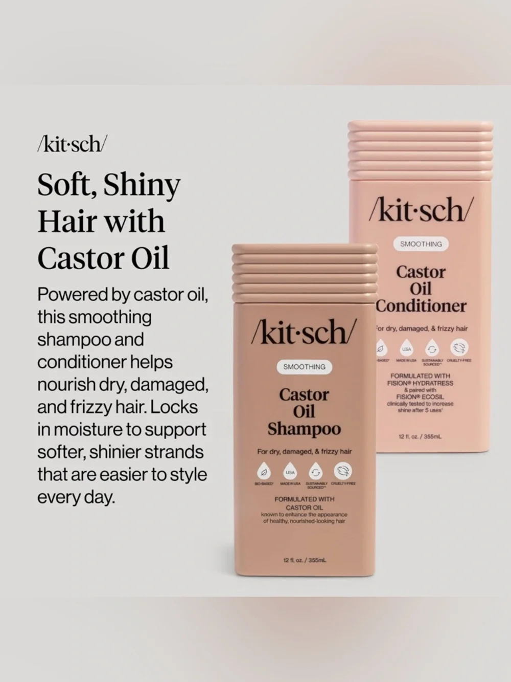 Kitsch Castor Oil Shampoo & Conditioner